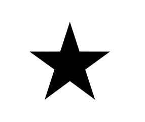 Obraz premium black star on white background