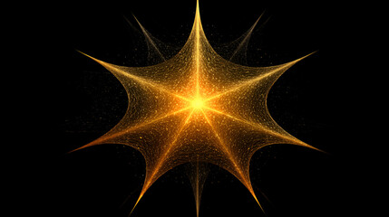 golden star on black background