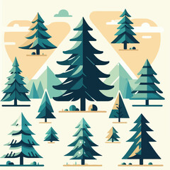 pine tree vector illustration