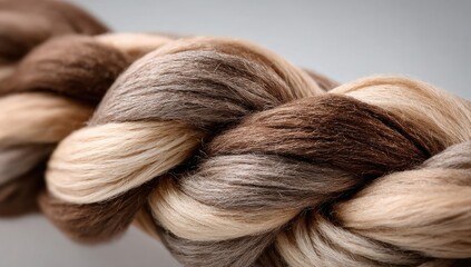 Close-up of a braided yarn