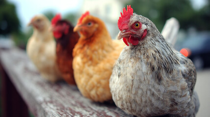 Fototapeta premium free range chicken