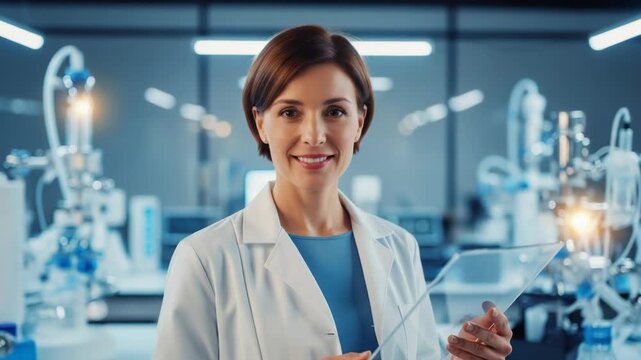 Female doctor smiling in hospital