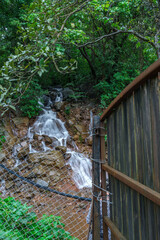 A waterfall during the monsoons near Pune India. Monsoon is the annual rainy season in India from June to September.
