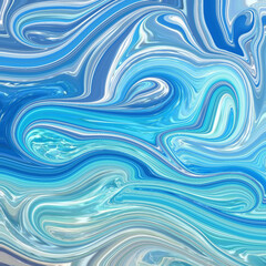 Ocean-inspired swirling blue marbled design with vibrant tones and fluid motion. Abstract digital art ideal for decor, prints, or design backdrops.
