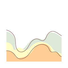 Abstract Wavy Blob Shape