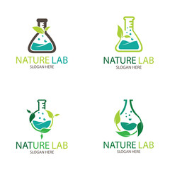 natural laboratory logo design collection