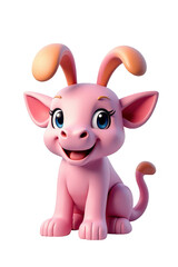 Delightful pink cartoon creature with large ears.