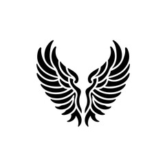 Obraz premium angel wings silhouette , angel wings vector