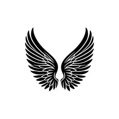Obraz premium angel wings silhouette , angel wings vector