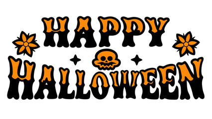 Happy Halloween Text Vector