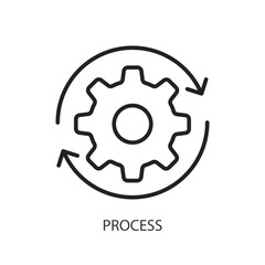 Process thin line vector icons.