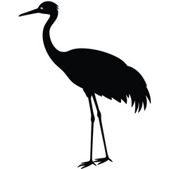 Obraz premium heron silhouette isolated on white