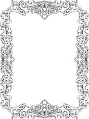 frame with floral ornament