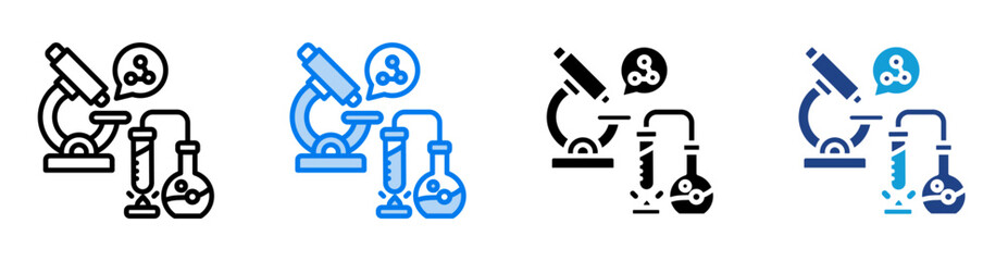 Laboratory icon set multiple style collection