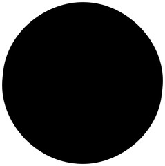 A solid black circle, a simple shape, completely filling the frame.