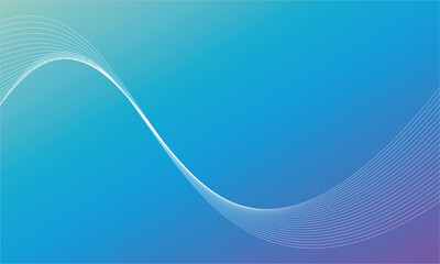 Abstract wave lines blue purple gradient background