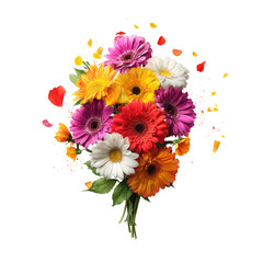 Vibrant bouquet of colorful flowers