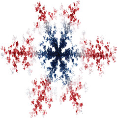 Abstract fractal design red white blue digital art vector illustration