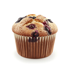 Freshly Baked Blueberry Muffin in a Brown Paper Liner