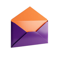 A vibrant purple and orange envelope.