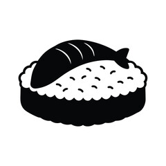 Sushi Nigiri with Salmon on Rice Japanese Cuisine Vector Design