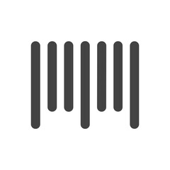 Simple Minimalist Barcode Style Stripes Illustration Element Shape Graphic