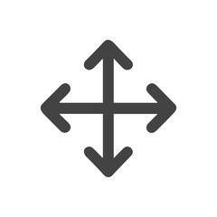 Obraz premium Simple Line Style Move Cursor Direction Sign Element Graphic