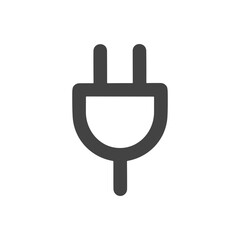Simple Line Style Plug Connector Cord Symbol Power Energy Icon