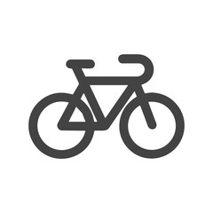 Fototapeta premium Minimalist Line Art Bicycle Icon Design for Sport and Transportation