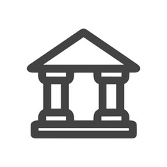 Simple Outline Building Architecture Icon Symbol Sign Pictogram Element