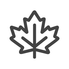 Simple Line Style Maple Leaf Outline Element Illustration Symbol