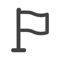 Simple Line Style Flag Symbol Icon Design for Map and Location