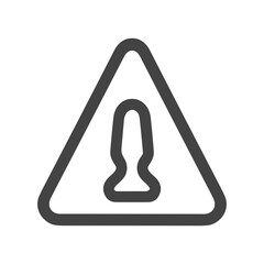 Simple Outline Under Construction Sign Shape Icon Design Element