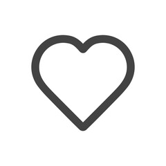 Simple Outline Heart Shape Romance Affection Sign Symbol Icon Graphic