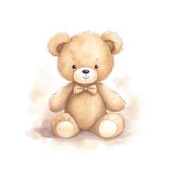 Obraz premium Teddy bear drawing cute toy.