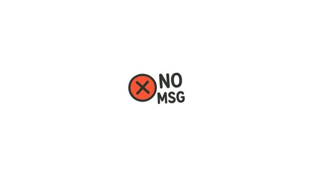 Animated No MSG Icon on White Background