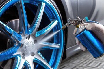 Painting Wheel with Spray