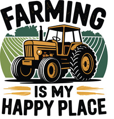 "Vintage Farm Tractor with Quote - Life is Better on the Farm"