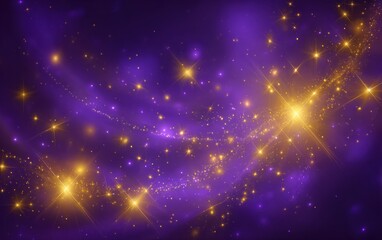 Fototapeta premium A vibrant cosmic backdrop featuring glowing particles and stars.