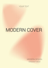 Cover with gradient abstract object. Gradient blur object. A modern design template for a book, web cover, headline, advertising banner, poster, brochure, flyer. Vector image