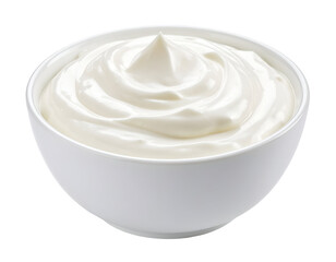 bowl of sour cream isolated on transparent png