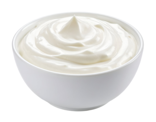 bowl of sour cream isolated on transparent png
