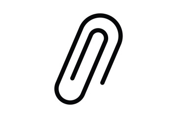paper clip icon, paper clip isolated on white background.