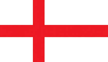 Obraz premium The English flag, a red cross on a white background, a symbol of England's national identity.