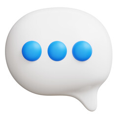 3d rendering of bubble chat icon