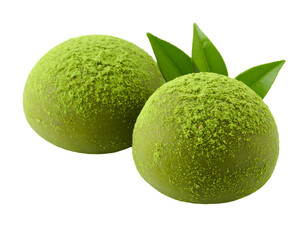 japanese matcha mochi isolated on transparent png