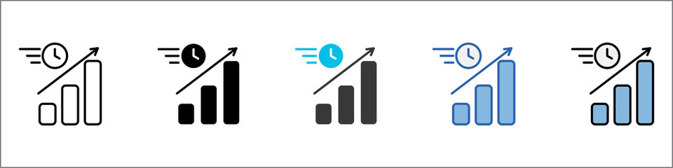 Efficiency Icon Pack Mulstistyle Illustration