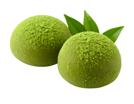 japanese matcha mochi isolated on transparent png