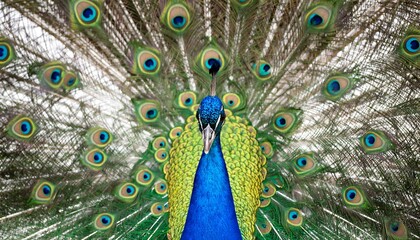 Obraz premium Peacock displaying vibrant plumage