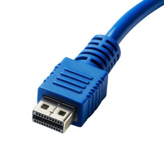 Close-up of blue digital cable connector (1)